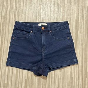 High waisted denim shorts